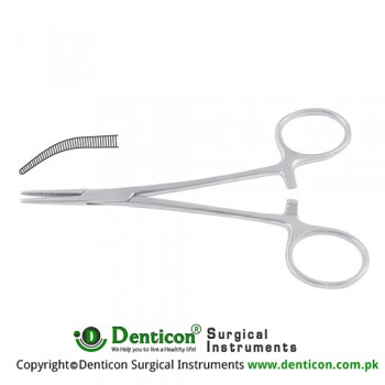 Halsted-Mosquito Haemostatic Forcep Curved - 1 x 2 Teeth Stainless Steel, 12 cm - 4 3/4"
